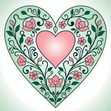 Art Nouveau Flourish with Interwoven Leafy Scrolls(Pink)