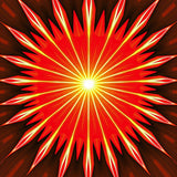 Starburst Explosion Design with Radiating Rays and Crystalline(Red)
