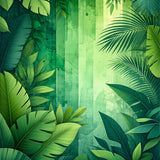 Fresh Tropical Inspired Area Rug Durable for Indoor and Use(Green)