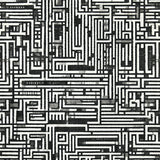 Monochromatic Maze Modern Black And White Striped(Black)