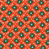 Festive Holly Wreath Half Moon with Sparkling Snowflake Accents(Orange)