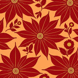 Abstract Poinsettia Bloom Design Low Pile Decorative Holiday Textile(Red)