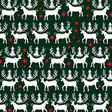 Reindeer Forest Scene Woodland Christmas Theme(Green)