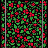 Festive Holly Berry Vine Christmas Decorative Floor(Black)