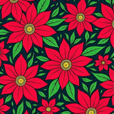 Poinsettia Bloom Festive Floral Holiday Season Decorative(Red)