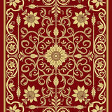 Vintage Jacobean Floral Print Exquisite Luxurious(Red)