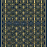 Art Deco Revival Interlocking Fan Motif(Gold)