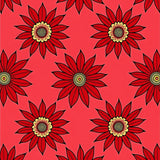 Poinsettia Bloom Medallion Design Fuzzy Accent(Red)