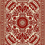 Art Nouveau Forest Scroll with Twining Foliage Details(Burgundy)
