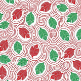 Nordic Winter Pinecone Swirl Traditional Frosty Enchanted(Red)