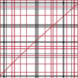 Tartan Inspired Accent with Bold Crosshatch Grid Design(Red)