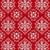 Snowflake Medley Festive Nordic Inspired Holiday Motif(Red)