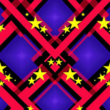 Modern Holiday Plaid Lattice with Starburst Accents(Purple)