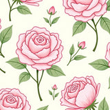 Vintage Rose Bloom Shag with Floral Motifs(Pink)