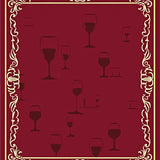 Elegant Wine Glass With Curved Vine Accents(Red)
