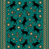 Illuminated Feline Holiday with Twinkling LED Accents(Blue)