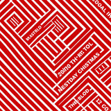 Merry Crosshatch Entrance Statement Welcoming(Red)