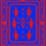 Enchanted Festivity Showcasing Stylized Soldiers and Florals(Blue)