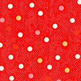 Playful Dot with Scattered Polka and Abstract Confetti(Red)