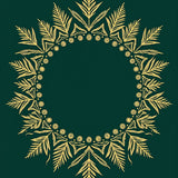 Classic Holiday Wreath Featuring Festive Botanical(Gold)