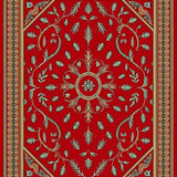 Yuletide Heritage Floral Medallion Tapestry(Red)