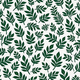 Botanical Leaf Mosaic Enchanted Garden Treasure(White)