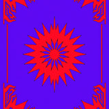Elegant Starburst Design Featuring Radiant Points and Intricate Symmetry(Purple)