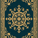 Moody Floral Medallion with Vintage Botanical Accents(Gold)