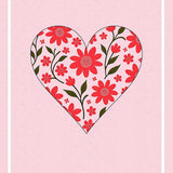 Adorable Love Symbol Floral Motif Contemporary(Pink)