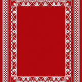 Nordic Inspired Reindeer with Interlocking Snowflake Bands(Red)