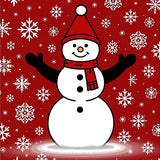 Magical Snowy Evening Decorative Accent With Sparkling Details(Red)