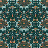 Ornate Boho Botanical Featuring Moody Leaf and Vine(Green)