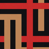 Modern Plaid Design with Interlocking Stripes and Contrasting(Black)