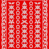 Holly Berries Festive Medallion Interlocking Snowflake Motif(Red)
