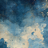 Watercolor Octopus Tentacle Dance with Nautical Sea Motifs Artistic Area Mat(Blue)