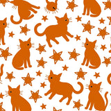 Festive Cat with Twinkling Accents(Orange)