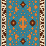 Ranch Style Animal Print with Authentic Markings(Blue)