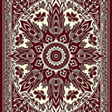 Burst Shag with Intricate Symmetrical Floral Design(Brown)