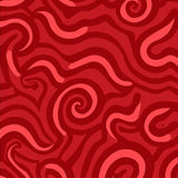 Vibrant Spiral Swirl Design Featuring Bold Interlocking Curves(Red)