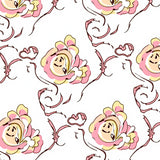 Charming Petal Dance Accent with Festive Florals(Pink)