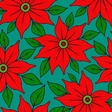 Poinsettia Blossom with Elegant Floral Holiday Arrangement(Red)