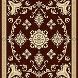 Christmas Damask Medallion Machine Decorative(Brown)