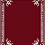 Art Snowberry Lattice with Stylized Ferns and Curved Festive Motifs(Red)