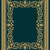 Art Nouveau Botanical Flourish with Flowing Vine(Gold)