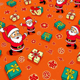 Jolly Santa and Gift Box Parade with Festive Bows(Orange)