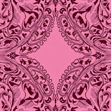 Enchanted Vine Paisley Blossom Curved Floral Arabesque(Pink)