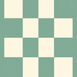 Abstract Bauhaus Inspired Checkerboard Floor Covering(Green)