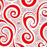 Modern Abstract Swirl Design with Artistic Crimson Waves(Red)