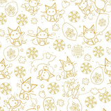 Festive Cat with Twinkling Warm Accents(Orange)