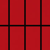 Classic Windowpane Grid with Borders and Deep Color Contrast(Red)